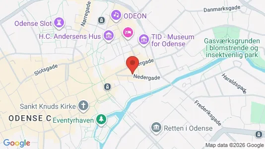 Kontorlokaler til leje i Odense C - kort over placeringen