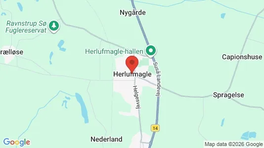 Erhvervslejemål til salg i Herlufmagle - kort over placeringen