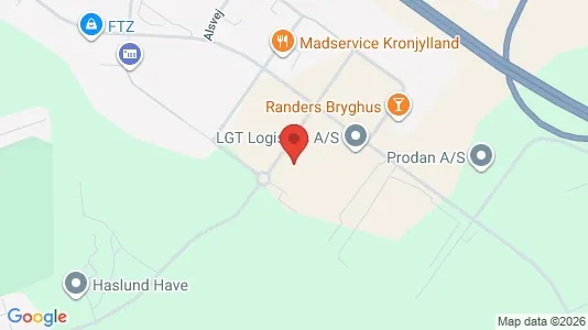 Lagerlokaler til leje i Randers SV - kort over placeringen