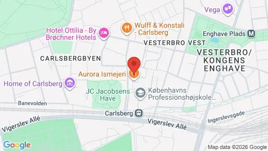 Kontorlokaler til leje i Vesterbro - kort over placeringen