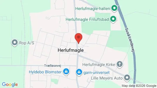 Kontorlokaler til leje i Herlufmagle - kort over placeringen