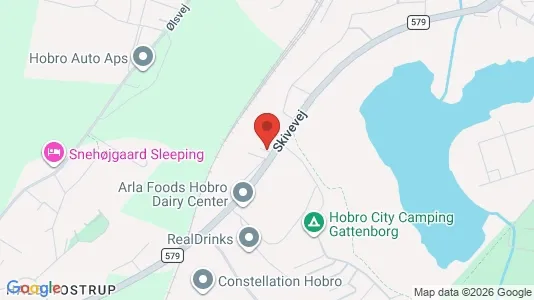 Lagerlokaler til leje i Hobro - kort over placeringen