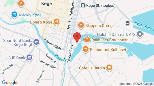 Kontorhoteller til leje i Køge - kort over placeringen