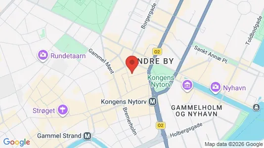 Kontorfællesskaber til leje i København K - kort over placeringen