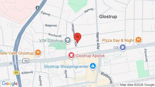 Lagerlokaler til leje i Glostrup - kort over placeringen