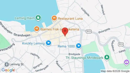 Erhvervslejemål til leje i Lemvig - kort over placeringen