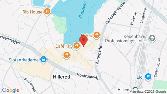 Kliniklokaler til leje i Hillerød - kort over placeringen