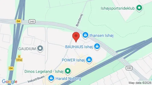 Lagerlokaler til leje i Ishøj - kort over placeringen