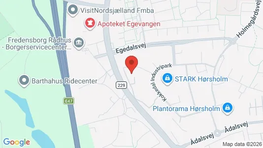 Lagerlokaler til leje i Kokkedal - kort over placeringen