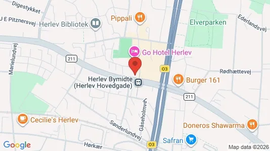 Kontorlokaler til leje i Herlev - kort over placeringen