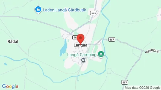 Kliniklokaler til salg i Langå - kort over placeringen