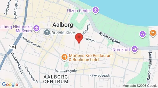 Erhvervslejemål til leje i Aalborg Centrum - kort over placeringen
