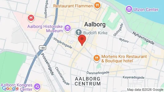 Erhvervslejemål til leje i Aalborg Centrum - kort over placeringen