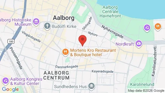 Erhvervslejemål til leje i Aalborg Centrum - kort over placeringen