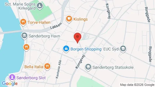 Kontorlokaler til leje i Sønderborg - kort over placeringen