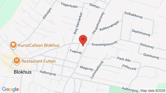 Kontorlokaler til leje i Blokhus - kort over placeringen