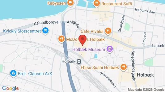 Kontorlokaler til leje i Holbæk - kort over placeringen