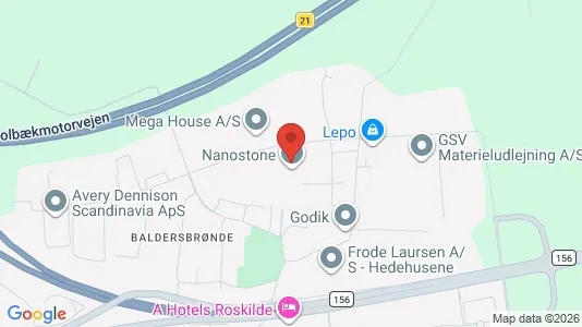 Kontorlokaler til leje i Hedehusene - kort over placeringen