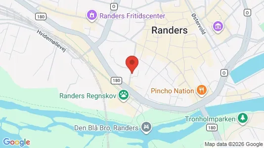 Kontorlokaler til leje i Randers C - kort over placeringen