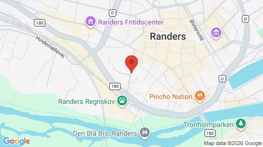 Kontorlokaler til leje i Randers C - kort over placeringen