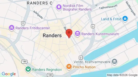 Kontorlokaler til leje i Randers C - kort over placeringen