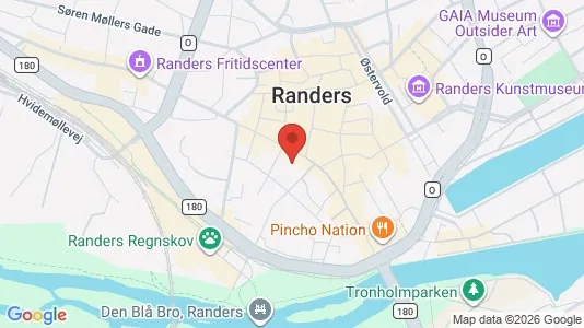 Kontorlokaler til leje i Randers C - kort over placeringen