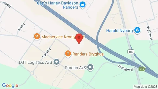 Lagerlokaler til leje i Randers SV - kort over placeringen