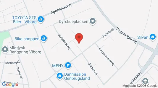 Kontorlokaler til leje i Viborg - kort over placeringen