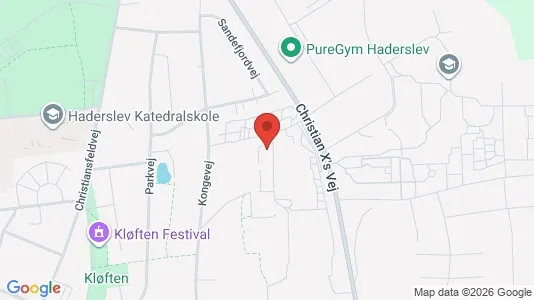 Erhvervslejemål til leje i Haderslev - kort over placeringen