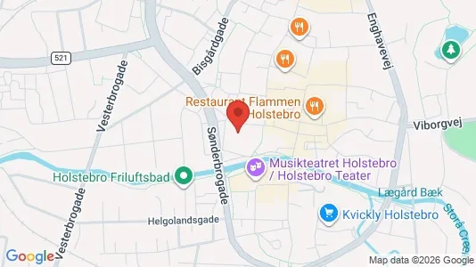 Kontorlokaler til leje i Holstebro - kort over placeringen