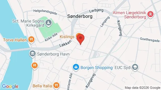 Kontorlokaler til leje i Sønderborg - kort over placeringen