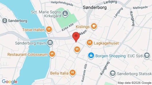Kontorlokaler til leje i Sønderborg - kort over placeringen
