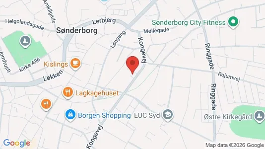 Kontorlokaler til leje i Sønderborg - kort over placeringen