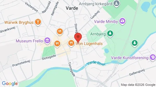 Erhvervslejemål til leje i Varde - kort over placeringen