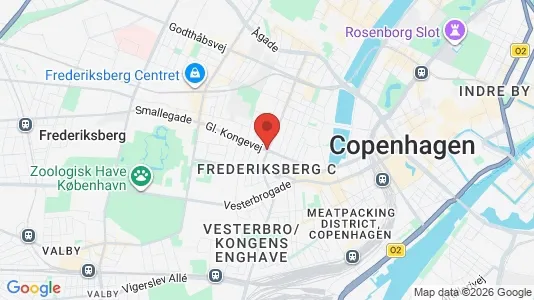 Butikslokaler til salg i Frederiksberg C - kort over placeringen