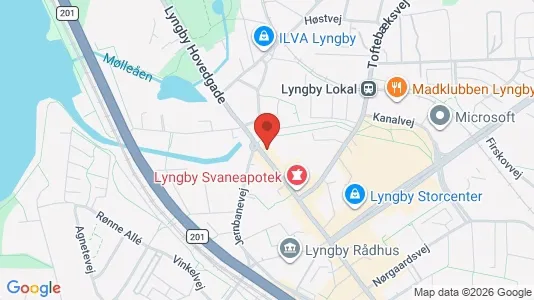 Boligudlejningsejendomme til salg i Kongens Lyngby - kort over placeringen