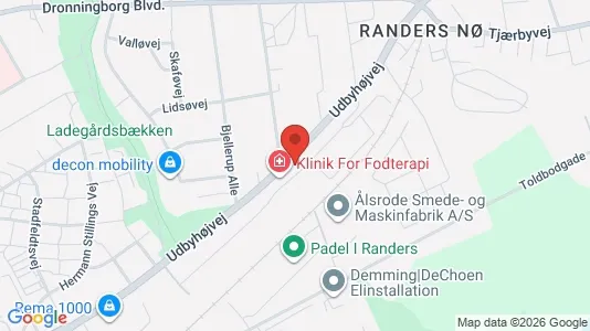 Erhvervsgrunde til salg i Randers NØ - kort over placeringen