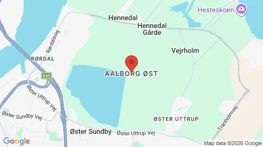Butikslokaler til salg i Aalborg Øst - kort over placeringen
