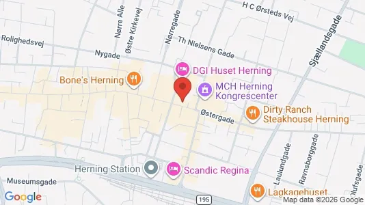 Kontorlokaler til salg i Herning - kort over placeringen