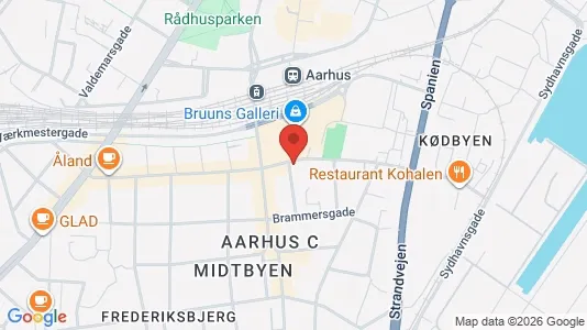 Boligudlejningsejendomme til salg i Århus C - kort over placeringen