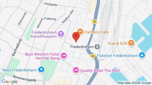 Erhvervslejemål til salg i Frederikshavn - kort over placeringen