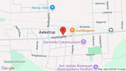 Boligudlejningsejendomme til salg i Aalestrup - kort over placeringen