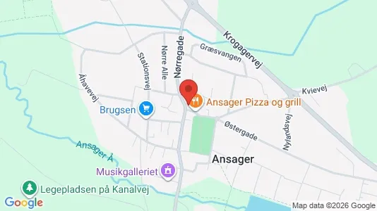Erhvervslejemål til salg i Ansager - kort over placeringen