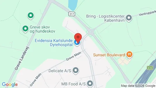 Erhvervslejemål til salg i Greve - kort over placeringen