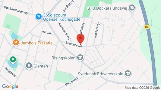Boligudlejningsejendomme til salg i Odense C - kort over placeringen