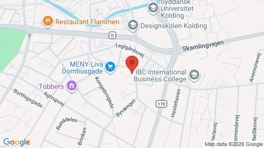 Kontorlokaler til leje i Kolding - kort over placeringen
