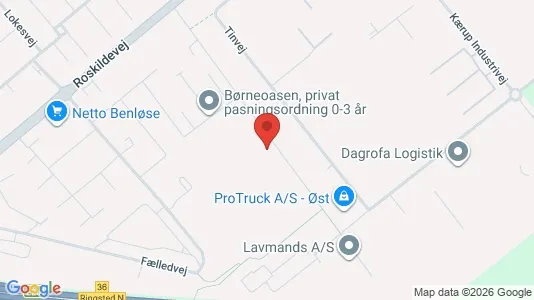 Lagerlokaler til leje i Ringsted - kort over placeringen