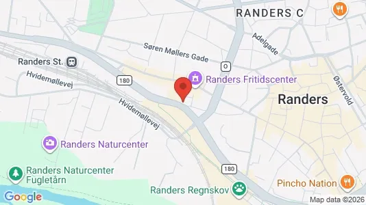Boligudlejningsejendomme til salg i Randers C - kort over placeringen