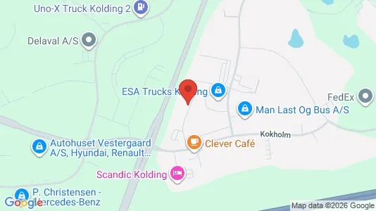 Kontorlokaler til leje i Kolding - kort over placeringen
