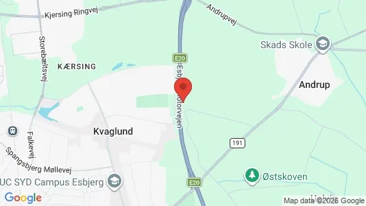 Butikslokaler til salg i Esbjerg Ø - kort over placeringen